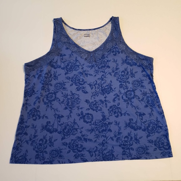 Basic Editions Tops - Basic Editions Print Tank Top EUC
